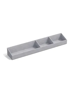 Desktop-organizer "Ellie" lichtgrijs - (B)40 x (H)5 x (D)7 cm