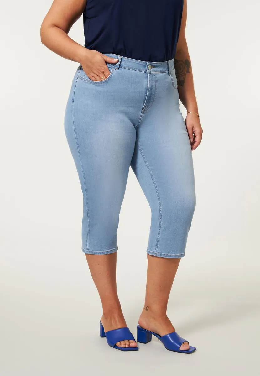 Jackie Broek capri blauw