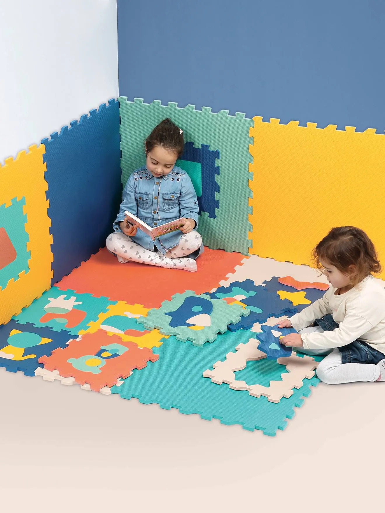 LUDI  JUMBO SCHUIMRUBBEREN TAPIJT LUDI  MEERKLEURIG