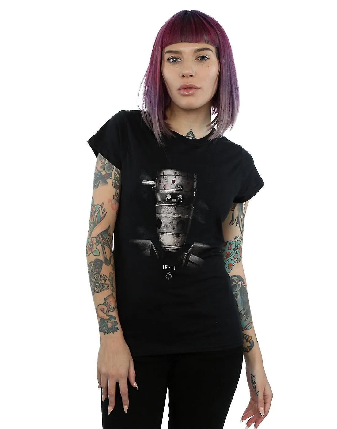 STAR WARS VROUWEN ' S DE MANDALORIAN IG11 DROID POSTER TSHIRT